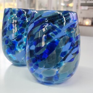 Drinking Glass - blue multi